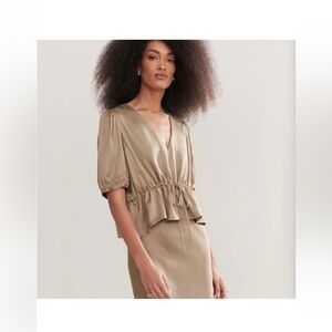 Jenni Kayne Sawyer Tan Blouse , New With Tags